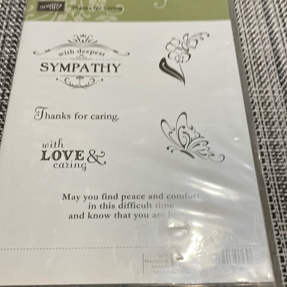 Rubber-stamp set by stampin up call thanks for caring